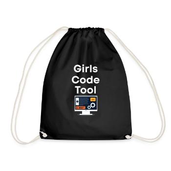 Girls program programmers too - Drawstring Bag - black - Front