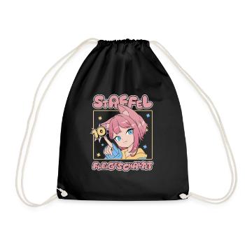 Anime Manga Anime Birthday Girl - Drawstring Bag - black - Front