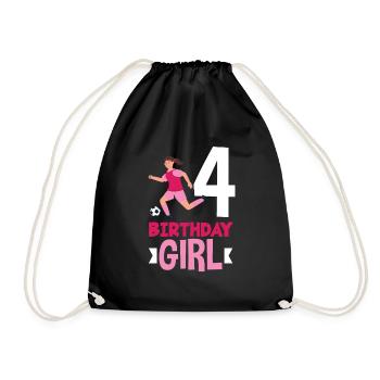 4e anniversaire 4 ans de football joueur de football - Sac de sport léger - noir - Devant