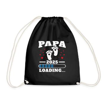 Papa 2025 Drôle Cadeau de Fête des Pères Femmes Enceintes - Sac de sport léger - noir - Devant