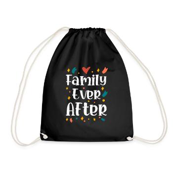 Family Ever After Adoption Adopt Family - Drawstring Bag - black - Front