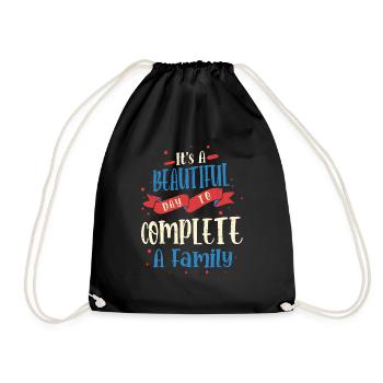 It's A Beautiful Day To Complete A Family Adoption - Drawstring Bag - black - Front