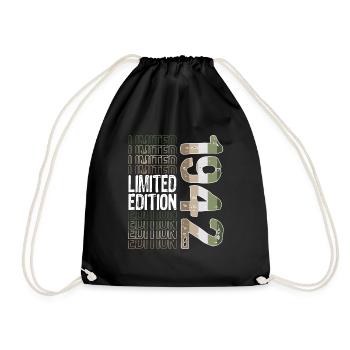 Limited Edition seit 1942 Geburtstag Vintage 1942 - Turnbeutel - Schwarz - Vorne