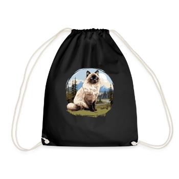 Birman Cat Birma Katze - Turnbeutel - Schwarz - Vorne
