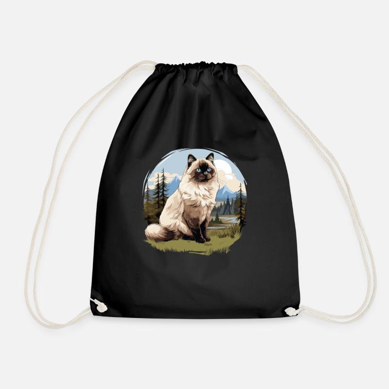 Birman Cat Birma Katze - Turnbeutel - Schwarz
