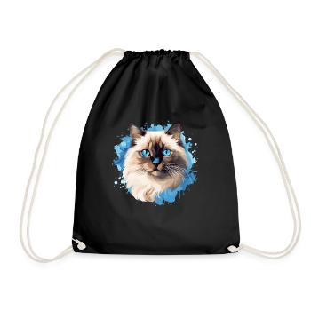 Birman Cat Birma Katze - Turnbeutel - Schwarz - Vorne