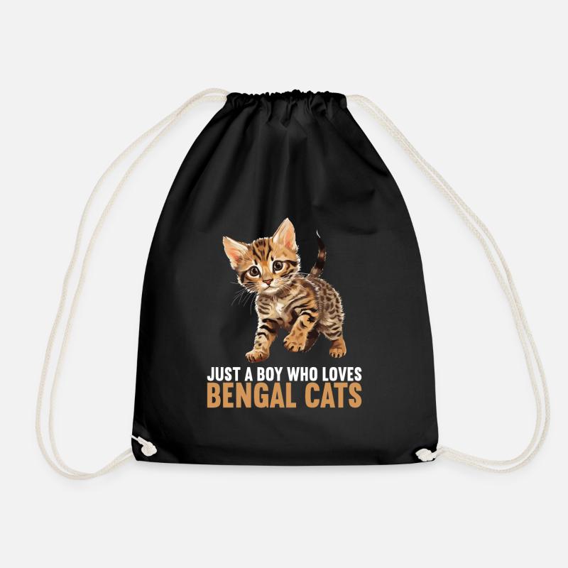 Bengal Cat Bengalkatze - Turnbeutel - Schwarz