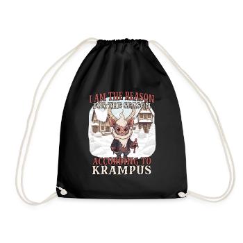 Krampus T Dämonischer Weihnachtsmann Kramperl - Turnbeutel - Schwarz - Vorne
