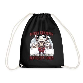 Krampus T | Krampus costume | Bad Santa Claus - Drawstring Bag - black - Front