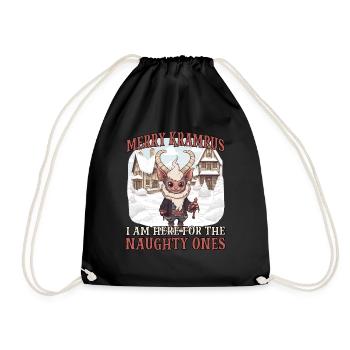 Krampus T | Krampus costume | Bad Santa Claus - Drawstring Bag - black - Front