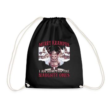 Krampus mask Krampus costume evil Santa Claus - Drawstring Bag - black - Front
