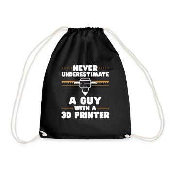 Imprimante 3D Impression 3D - Sac de sport léger - noir - Devant