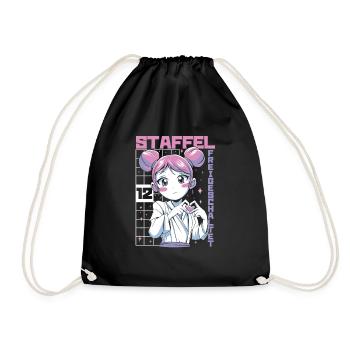Anime Manga Anime Birthday Girl - Drawstring Bag - black - Front