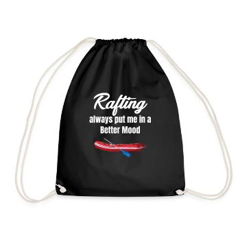 Rafting always puts you in a better mood Grandma Canoeing - Drawstring Bag - black - Front