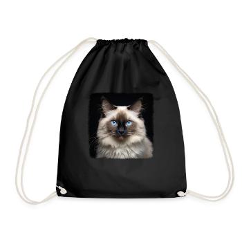 Birman Cat Birma Katze - Turnbeutel - Schwarz - Vorne