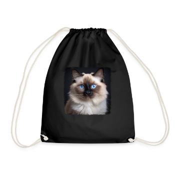 Birman Cat Birma Katze - Turnbeutel - Schwarz - Vorne