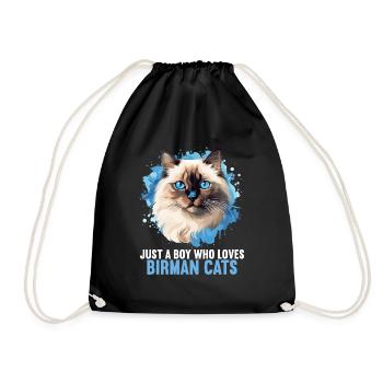 Birman Cat Birma Katze - Turnbeutel - Schwarz - Vorne
