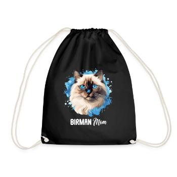 Birman Cat Birma Katze - Turnbeutel - Schwarz - Vorne