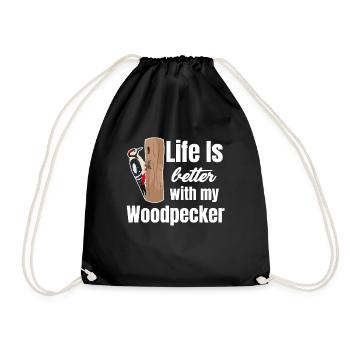 Life is better with my - Drawstring Bag - black - Front