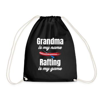 Oma Ist Mein Name Rafting Ist Mein Spiel - Turnbeutel - Schwarz - Vorne