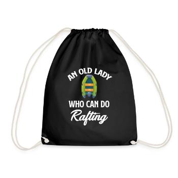 Eine Alte Dame, Die Rafting Kann, Oma, - Turnbeutel - Schwarz - Vorne