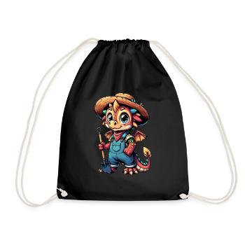 Fermier de dragon, constructeur de cerfs-volants, dragon fermier - Sac de sport léger - noir - Devant
