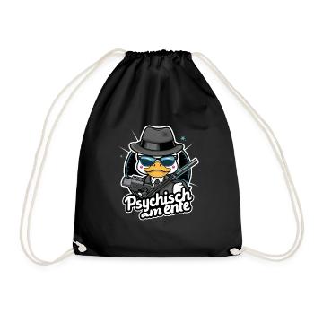 Psychisch am Ente - Turnbeutel - Schwarz - Vorne