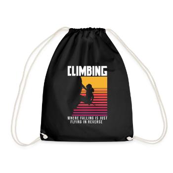 Klettern Mountain Boulder Climble Climber - Turnbeutel - Schwarz - Vorne