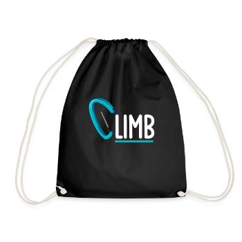 Klettern Mountain Boulder Climble Climber - Turnbeutel - Schwarz - Vorne
