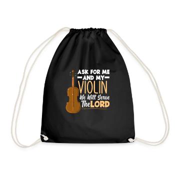 Violin Violin Violinist Violin Player - Drawstring Bag - black - Front
