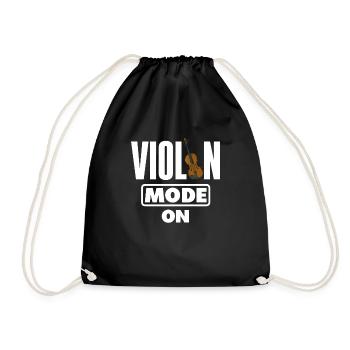 Geige Violine Geigenspieler Violinenspieler - Turnbeutel - Schwarz - Vorne