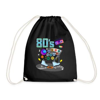 Années 80 Vintage Vignette Auto Cassette - Sac de sport léger - noir - Devant