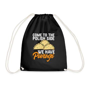 Polish Food Pierogi - Drawstring Bag - black - Front