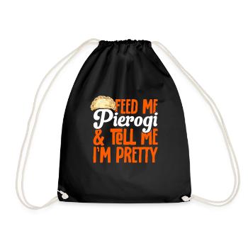Polish Food Pierogi - Drawstring Bag - black - Front