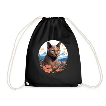 Chat birman Birmanie Katze - Sac de sport léger - noir - Devant