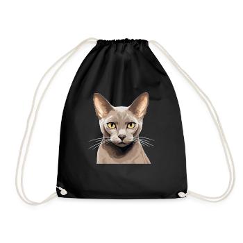 Chat birman Birmanie Katze - Sac de sport léger - noir - Devant