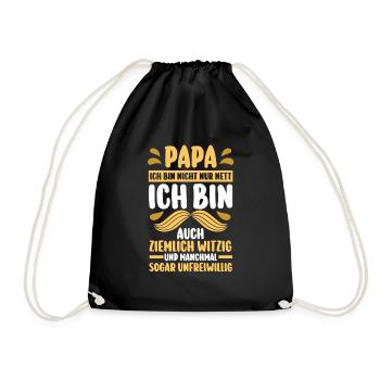 Vater Vatertag Papa - Turnbeutel - Schwarz - Vorne