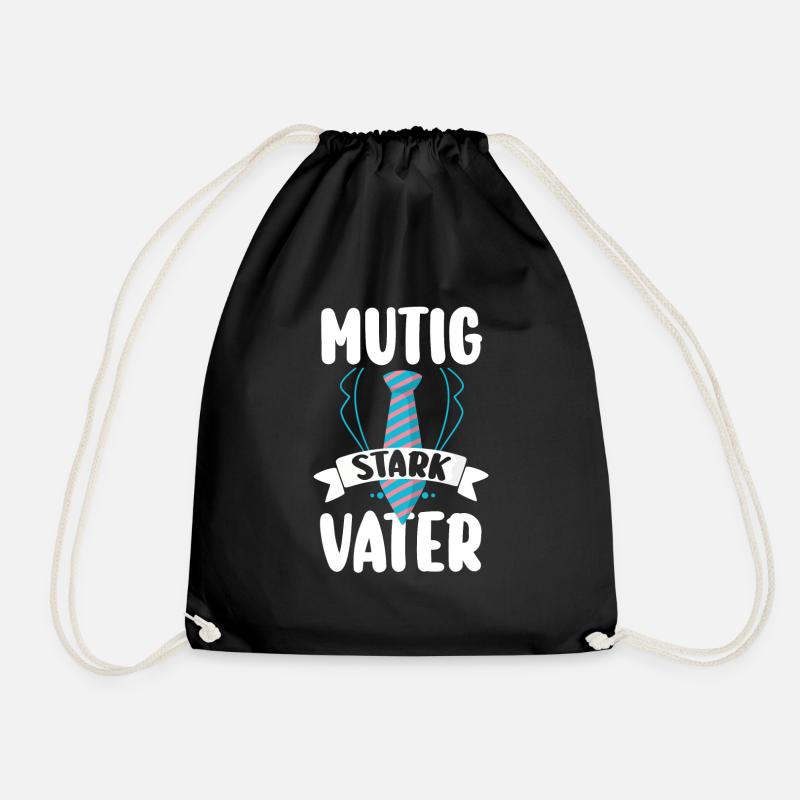 Dad Father's Day Dad - Drawstring Bag - black