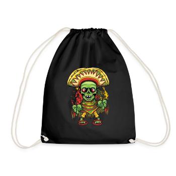 Taco Monster Mexican Kawaii Happy Cinco De Mayo - Turnbeutel - Schwarz - Vorne