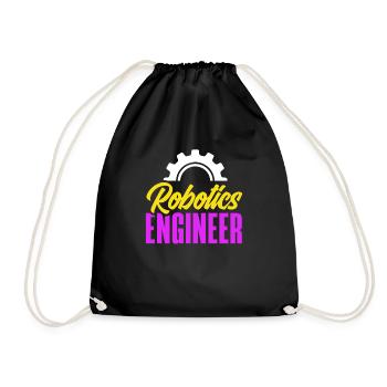 Robotics Robot Programmer - Drawstring Bag - black - Front