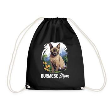 Chat birman Birmanie Katze - Sac de sport léger - noir - Devant