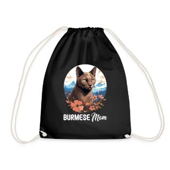 Chat birman Birmanie Katze - Sac de sport léger - noir - Devant