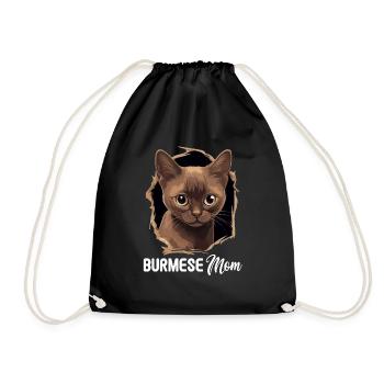 Chat birman Birmanie Katze - Sac de sport léger - noir - Devant