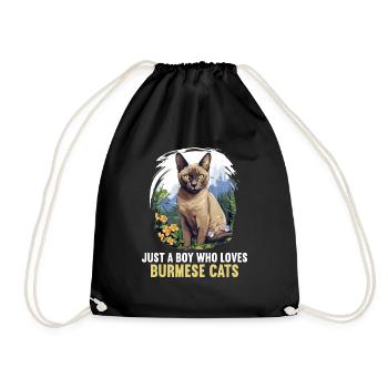 Chat birman Birmanie Katze - Sac de sport léger - noir - Devant