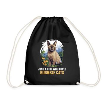 Chat birman Birmanie Katze - Sac de sport léger - noir - Devant