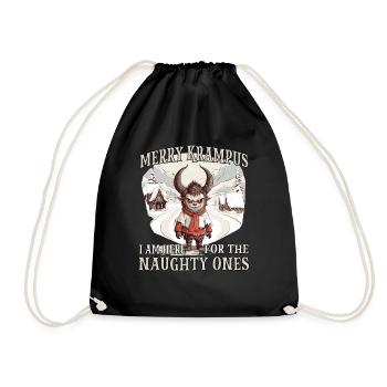 Krampus T | Krampus costume | Bad Santa Claus - Drawstring Bag - black - Front