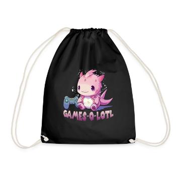 Axolotl T pour gamer | Kawaii Stuff | Anime Gamer - Sac de sport léger - noir - Devant