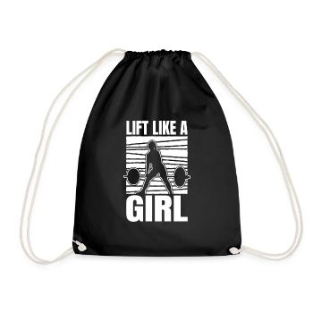 Haltérophilie Haltérophile Soulever Comme Une Fille - Sac de sport léger - noir - Devant
