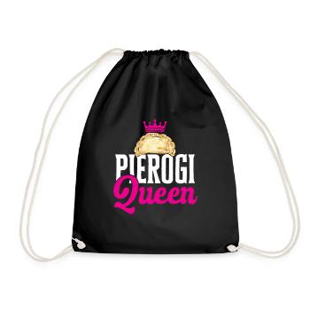 Polish Food Pierogi - Drawstring Bag - black - Front
