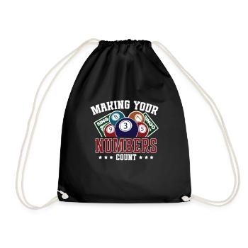 Bingo Caller Bingo Player Gambling Lottery - Drawstring Bag - black - Front